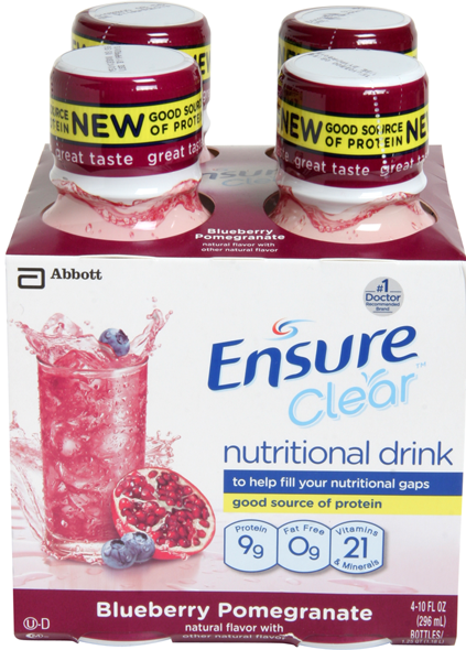 Ensure Clear Nutritional Drink, Mixed Fruit: 4 Bottles- 10 fl oz